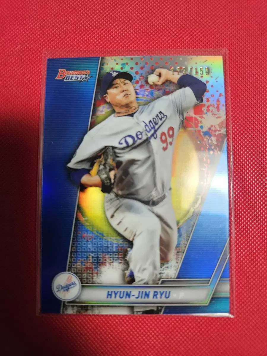 류현진 150장 한정 2019 Bowman's Best 블루 리플렉터